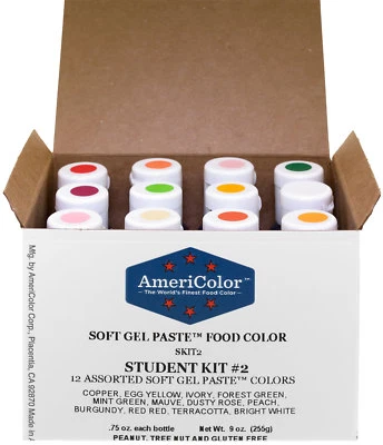 AmeriColor Student Kit 2, Soft Gel Paste, 12 .75 Ounce Bottles - Image 1 of 2