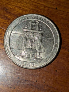2010-D 25c ATB Kansas Hot Springs Quarter Excellent Condition Au - Picture 1 of 9