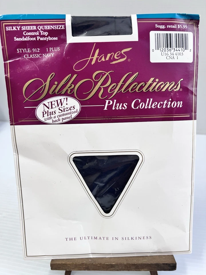 Vintage Hanes Silk Reflections Plus Collection 1 Plus Navy