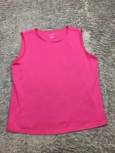 Camicia smanicata Christopher & Banks Layer Your Look donna taglia XL rosa cotone - Foto 1 di 11