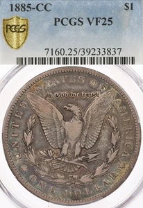 1885-CC $1 PCGS VF25 Carson City Morgan Silver Dollar Circulated - Toned - Picture 1 of 4