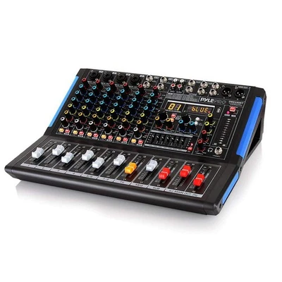 Pyle 8-Channel Bluetooth Studio Console Audio Mixer - DJ Sound Controller Int... - Image 1 of 4