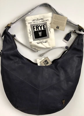 NWT FRYE BELLE BOHEMIAN HOBO-OVFG Slouchy Shoulder Bag Leather Indigo New - Image 1 of 4