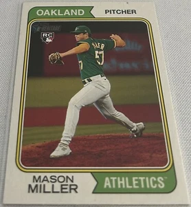 2023 Topps Heritage High Number Baseball Mason Miller Oakland Athletics Rookie - Picture 1 of 3