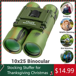 10x25 Small Compact Binocular High Powered Mini Pocket Binocular for Adults Kids - Picture 1 of 10