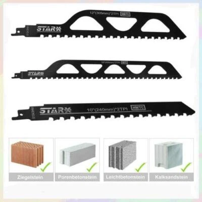 SÄBELSÄGEBLÄTTER HM SÄGEBLATT FÜR-GASBETON ZIEGELSTEIN ZEMENTSTOFFE PORENBETON - Bild 1 von 4