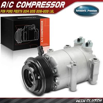A/C Compressor w/ Clutch for Ford Fiesta 2014 2015-2019 L4 1.6L VS16 Compressor - Image 1 of 4