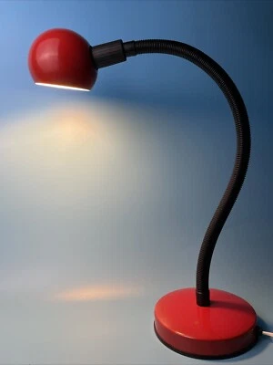 Große Schreibtischlampe Eyeball Italien Schwanenhals, 1970er Space Age vintage - Bild 1 von 4