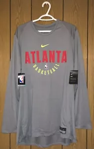 Nike NBA Atlanta Hawks Team Issued Practice Long Sleeve Shooting shirt - XXLT - Picture 1 of 7