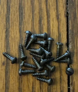 Antique Wood Screws # 4 X 3/8” Slotted Round Head American Blued 20 Pk Free Ship - Picture 1 of 4