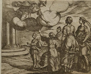 A. TEMPESTA (1555-1630), 'Mercurius Herses amore accenditur', um 1610, Kupfersti - Bild 1 von 4