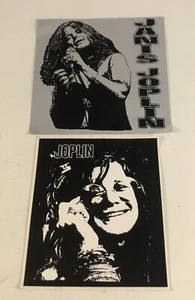 Lote de pegatinas de vinilo vintage Janis Joplin 4,25" + 5" - Imagen 1 de 2