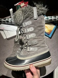 SOREL Joan of Arctic NL2429-052 Gray Tall Waterproof Snow Boots Quarry 6 37 - Picture 1 of 20