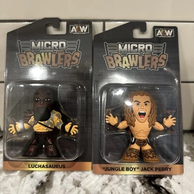 Figura Micro Brawlers Jungle Boy & Luchasaurus exclusiva de caja All Elite NUEVA AEW Foto 1 de 3