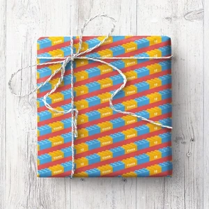 Bricks Wrapping Paper - Multicoloured Lego, 2 Sheets, Gift Wrap - Picture 1 of 1