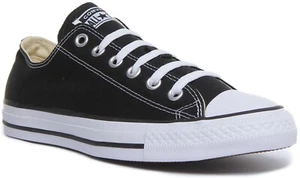 Converse All Star Ox niedrige Damen-Turnschuhe mit Schnürung Canvas in schwarz Größe UK 3 - 8 - Bild 1 von 12