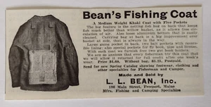 1938 L. L. Bean's Fishing Coat Werbung Freeport, Maine - Bild 1 von 1