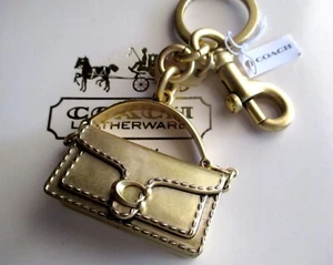 NWT Coach Brass Metal Tabby Handbag Key Chain Fob Keychain Bag Charm CS246 - Picture 1 of 6