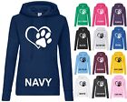 Dog Cat paw PRINTED Lady Fit Hoodie Pet Animals Love Zoo Nature Girls Women Gift