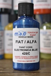 FIAT PAINT 30ML TOUCH UP KIT ELECTRONICA BLUE 425/C REPAIR SCRATCH 500 X PANDA - Picture 1 of 2