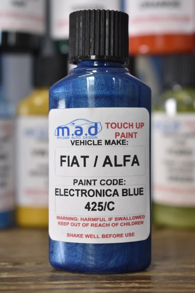 MYLDAN FIAT PINTURA 30ML KIT RETOQUE ELECTRÓNICA AZUL 425/C REPARACIÓN ARAÑAZOS 500 X PANDA