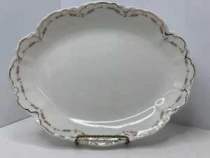 Vintage Johnson Bros. England ROSA ROSE GIRLANDE 10" Oval Servierplatte Platte - Bild 1 von 7