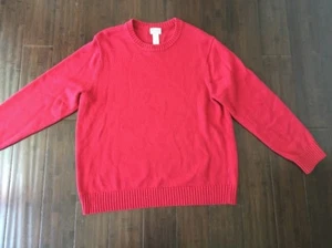 LL Bean 100% Cotton Crewneck Men’s Pullover Sweater Red Size XL - Picture 1 of 10