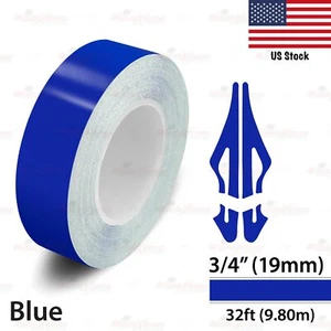 3/4" Vinyl Pinstriping Pin Stripe Car Body Styling Tape Decal Sticker 19mm BLUE - Picture 1 of 12