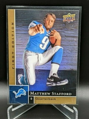 Matthew Stafford Upper Deck First Edition 2009 RC Rookie #180 SUPER BOWL LA RAMS - Image 1 of 4
