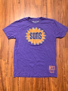 Mitchell & Ness Phoenix Suns T Shirt Size Medium Purple Orange Hardwood Classics - Picture 1 of 6
