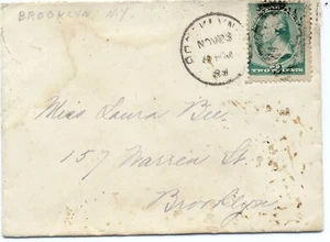Cubierta de correo local de Estados Unidos 1889 #213 Brooklyn Nueva York - Imagen 1 de 2