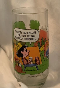 Vintage Schulz Mcdonalds Camp Snoopy Glass Peanuts Charlie Brown Lucy 1968 - Picture 1 of 3