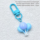 Candy Color Cartoon Balloon Keychain Cute Resin Keyring School Bag Pendant BII