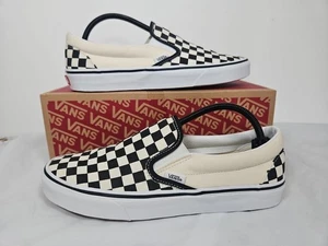 Vans Old Skool Checkerboard Trainers - Black/white Size 9 UK Boxed - Picture 1 of 11