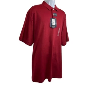 New Roundtree & Yorke Silky Collection Men's Burgundy Short Slv Polo Shirt XXL - Picture 1 of 7