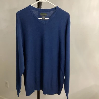 Suéter John Bartlett Consensus azul gola V – Masculino tamanho grande - Imagem 1 de 4