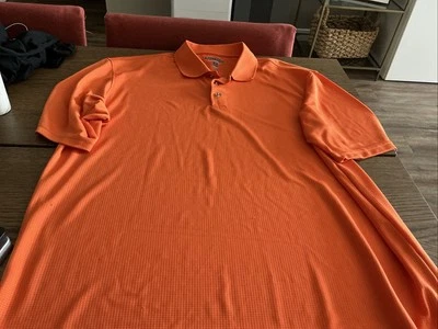Pebble Beach Men's Performance Polo Shirt,Orange Size XXL - Image 1 of 4
