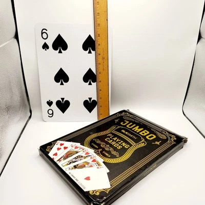 BLKSMITH Jumbo Playing Cards No 0584 Large 8” x 11” Solitaire Game Classic - Image 1 of 4