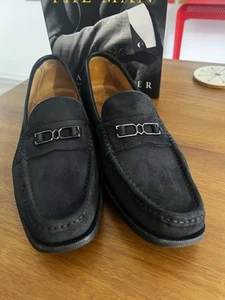 John Lobb Dark Navy Loafer Horse-bit - Picture 1 of 8