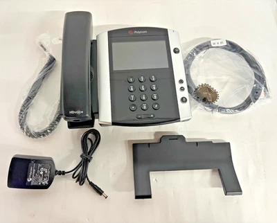 Polycom VVX 600 Gigabit IP Phone (2200-44600-025) POE Cleaned Tested New Cords - Image 1 of 4
