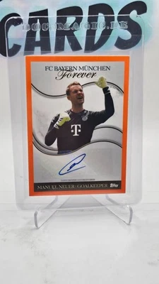 2023 TOPPS FC BAYERN MÜNCHEN FOREVER MANUEL NEUER ORANGE FC BAYERN AUTO /25 - Bild 1 von 2