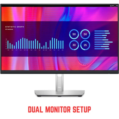 CHEAP DELL Dual Monitor Setup 2x23" (46") Widescreen FHD IPS 1920x1080 HDMI VGA - Image 1 of 4