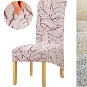 XL Size Dining Chair Cover Stretch Fit Jacquard Large chair Protector 1/4/6/8pcs - Picture 1 of 14