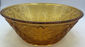 Vintage Tiara Indiana Glass Amber Sandwich GLASS SERVING BOWL APPEARS NEW 8.5” - Picture 1 of 8
