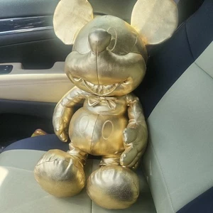 Disney Mickey True Original Gold Collection 90 Years Of Magic 27in Gold Plush - Picture 1 of 5