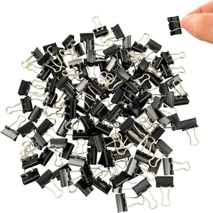 120Pcs Mini Binder Clips, 5/8 inch(15mm), Paper Clamps Small Size for - Picture 1 of 5