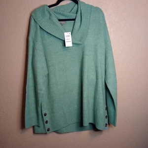 STYLE CO MUJER CUELLO CAPUCHA BOTÓN DOBLADILLO LO TOMILLO FRESCO L - Imagen 1 de 3