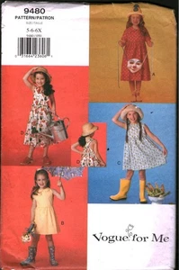 9480 Vogue Vintage SEWING Pattern 1990s Girls Church Dress School Play 5 OOP Sew - Picture 1 of 2