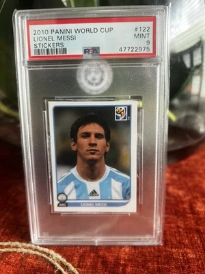 2010 Lionel Messi Panini World Cup Sticker #122 PSA 9 - Image 1 of 2