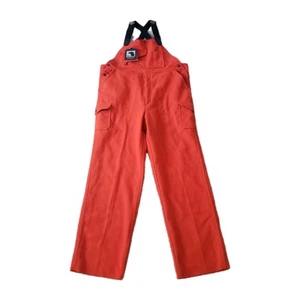 Salopette Filson Mackinaw bavaglino taglia 44 uomo arancione fiamma 100% lana boscaiolo NUOVO - Foto 1 di 12